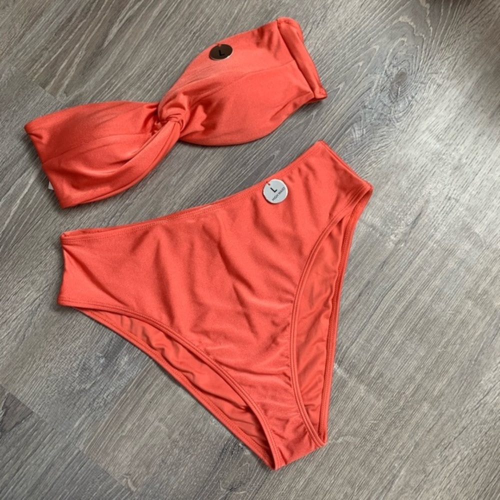 RUSH Peach High Waist Bikini two Piece Swimsuit